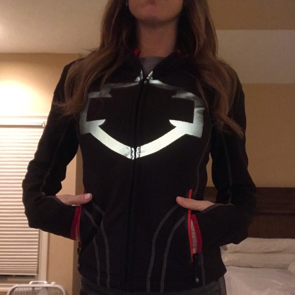 Soft shell, lined Reflector jacket.